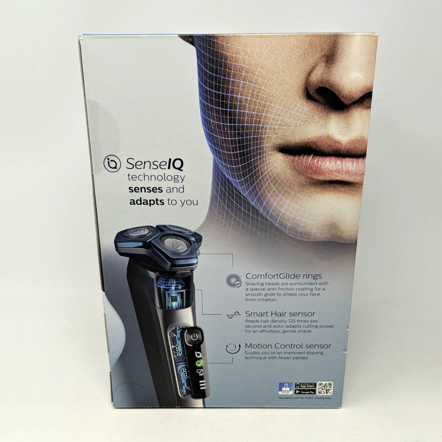 Philips Norelco Shaver 7700, Rechargeable Wet & Dry Electric Shaver with SenseIQ Technology, Quick Clean Pod, Charging Stand and Pop-up Trimmer, S7782/85